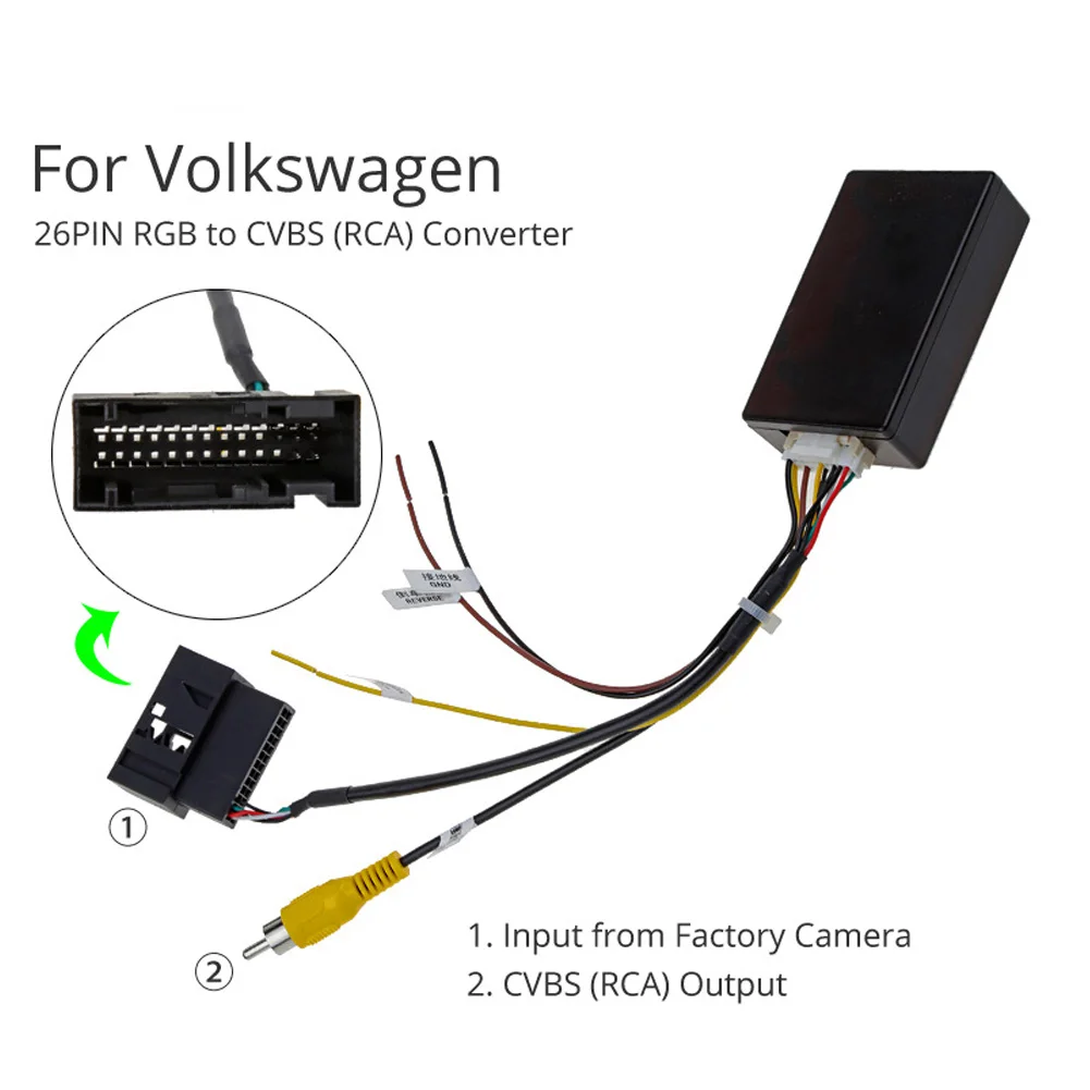 Reversing Camera Adapter RGB To AV Converter for Car Electronics