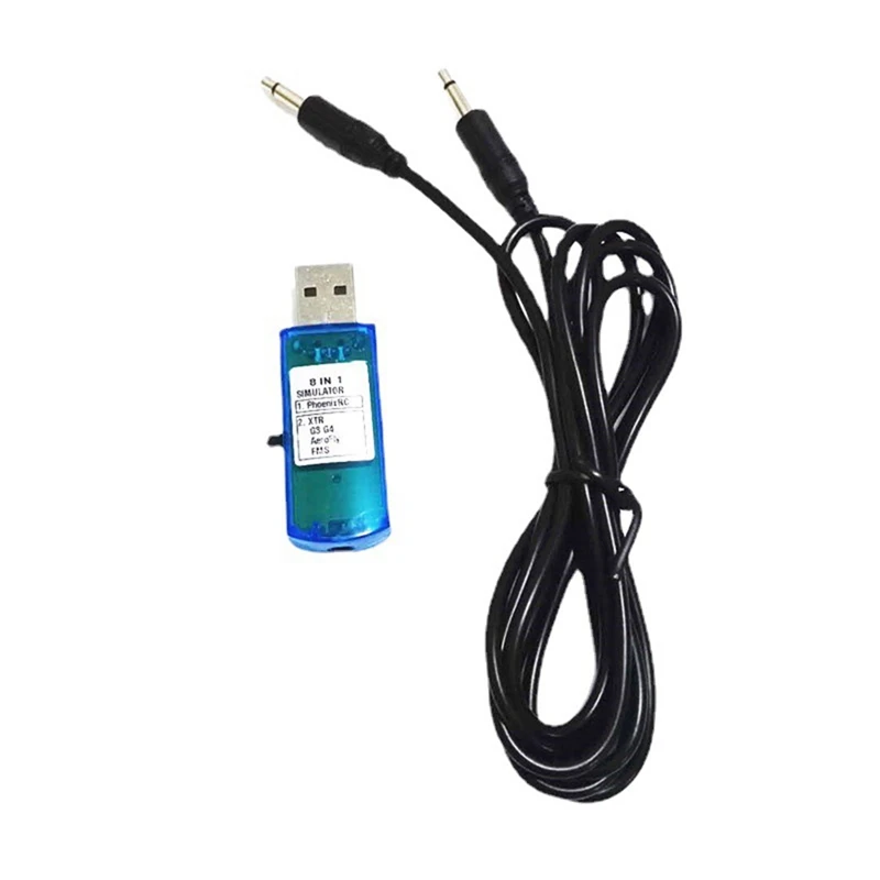 USB 비행 시뮬레이터 컴퓨터 비행 시뮬레이터, XTR5 FMS G4 FPV 비행기 헬리콥터 컨트롤러용, 8 in 1