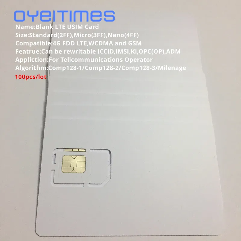 Blank SIM Cards 10-Pack Blank Programmable SIM Cards - 4G LTE USIM Nano ...