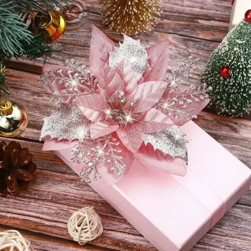 12 Arcs En Velours Rose Pour Sapin De Noël - 5x10 Pouces - Ornements