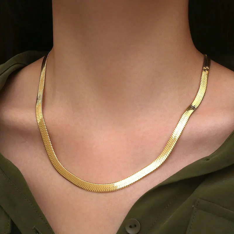 Punk Knot Choker Necklace For Women - Gold Stainless Steel Chain Necklace, Fashion Jewelry Gift - View #2
