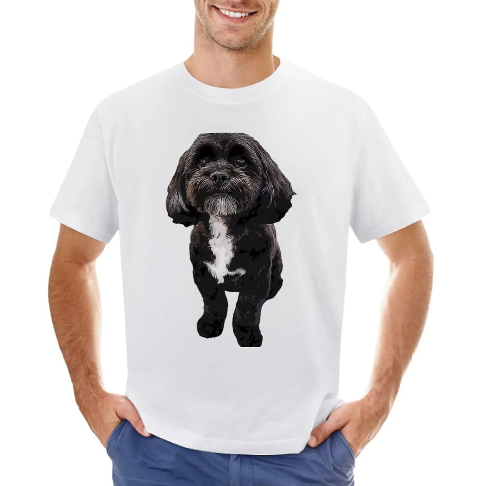

Shih Tzu Black Cute Puppy Dog T-Shirt hippie clothes heavyweights blanks fruit of the loom mens t shirts