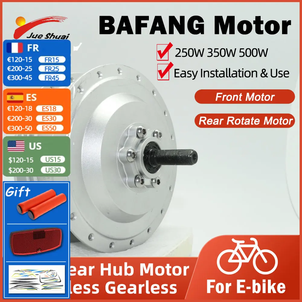 BAFANG Front Wheel 36V 48V 250/350/500W Freewheel Electric Bicycle Brushless Gear Hub Motor Rear