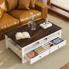 Farmhouse Coffee Table with Storage, 47.6" Coffee Tables with 4 Large Drawers, Spacious Tables, Top Center Table for Living Room 5
