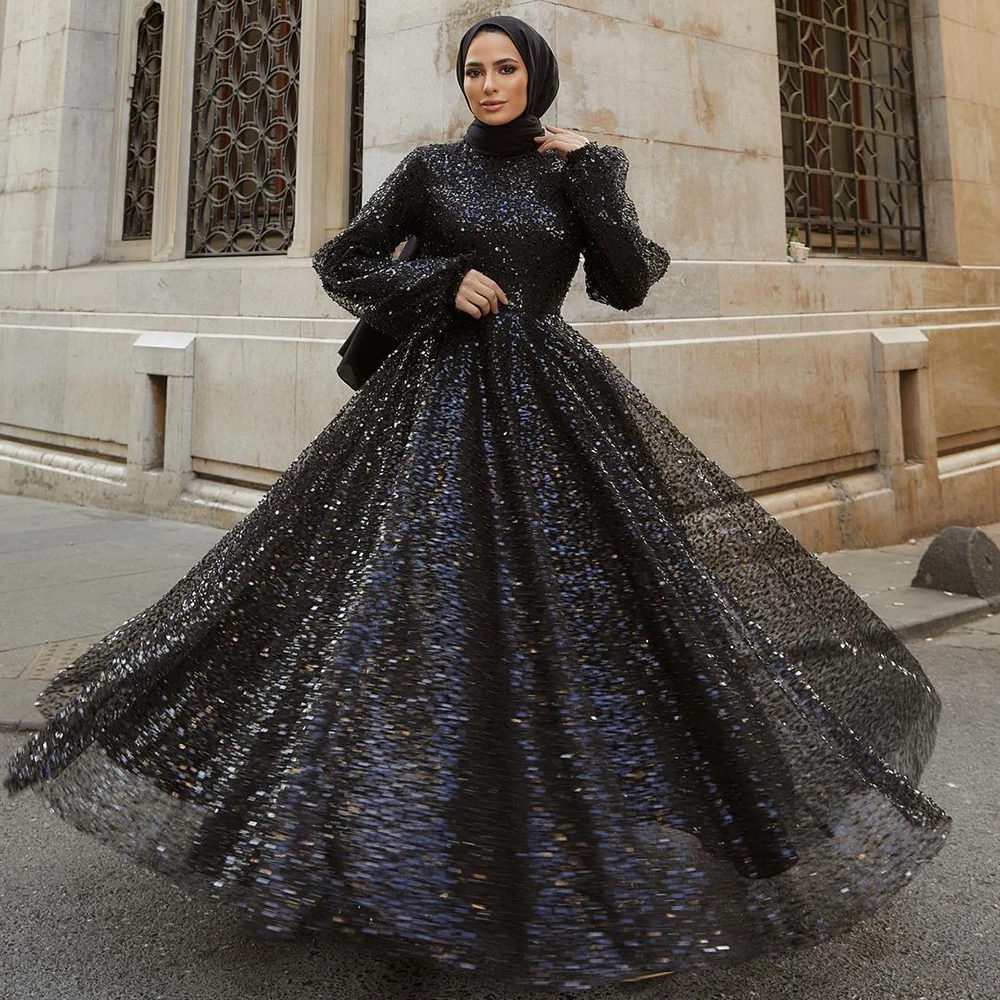 green emerald velvet dress Nude Luxury Long Sleeves Muslim Evening Dresses with Cape SS369A Nude / 22