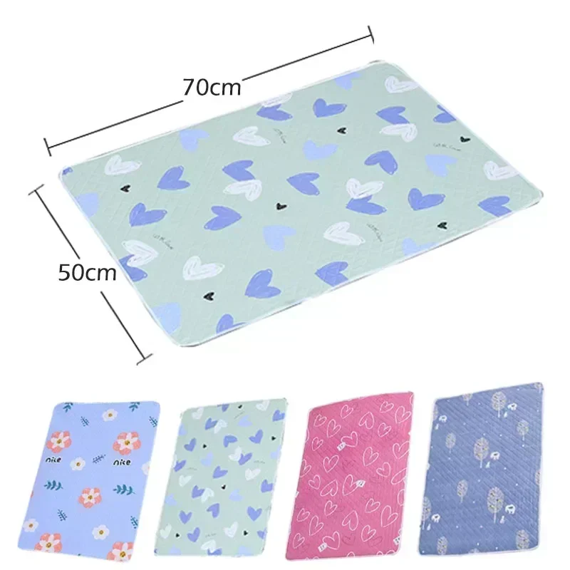 50*70 cm Traspirante Impermeabile Lavabile Materasso Urina Zerbino per Il Bambino Simpatico Cartone Animato Letto Protezione Pannolino Biancheria Da Letto Urina Pad Panno - immagine 5