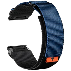 Quickfit Nylon Watchband Bracelet - Adjustable 22mm to 26mm Strap - 22mmEpix Pro 2 47mm (Blue)
