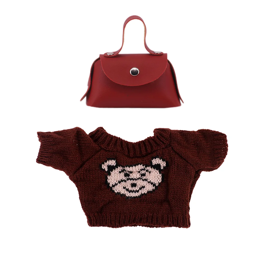 Duck Cafe Clothes Plush Lalafanfan Skirt Camera Handbag Plush Toys Soft Animal Set plush toy accessories doll clothes mini doll ornaments Girl Toys 4/3/2 Pcs 20-30cm