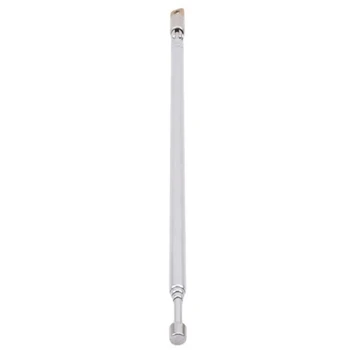 Antenna telescopica FM/TV da 60 cm: antenna sostitutiva ruotabile a 6 sezioni per autoradio, antenna telescopica portatile per una ricezione chiara