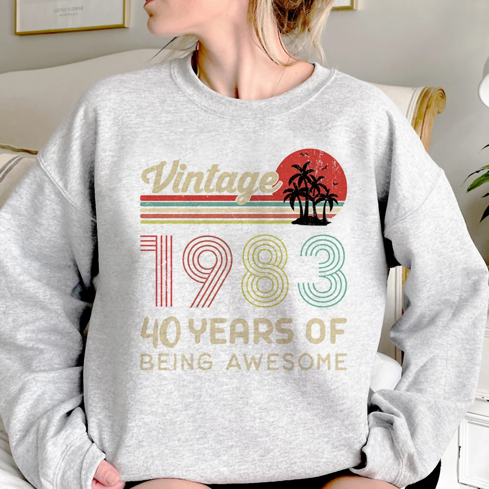 

40 Ans 40th Years Birthday hoodies women long sleeve top 90s hoddies pulls female streetwear Hood