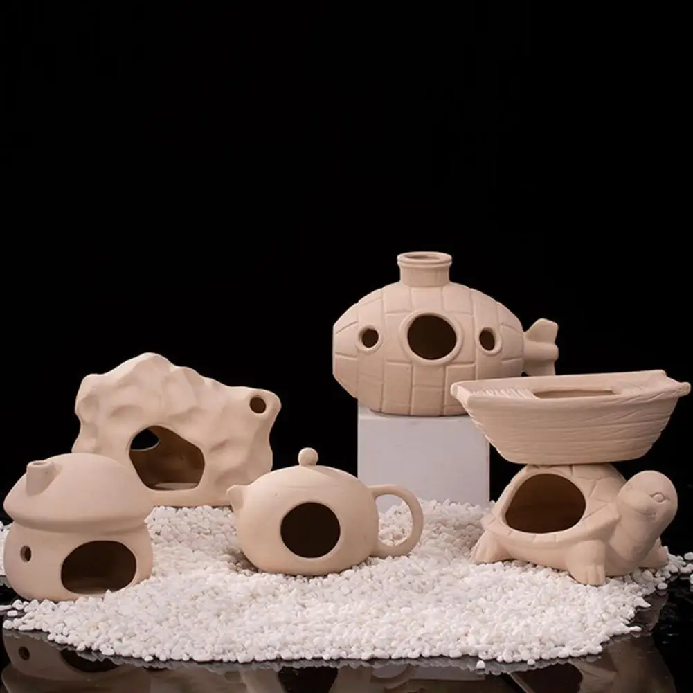 High-quality Fish Tank Decor Decorations for Aquarium Exquisite Ceramic Aquarium Landscaping Ornament Unique Fish Tank Shelter