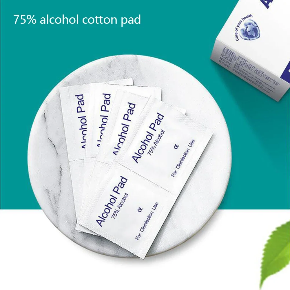 Disposable 75% alcohol wet wipe pads alcohol cleaning wipes 50/100pcs for antiseptic clean skin jewelry disinfection use tattoo clean tools