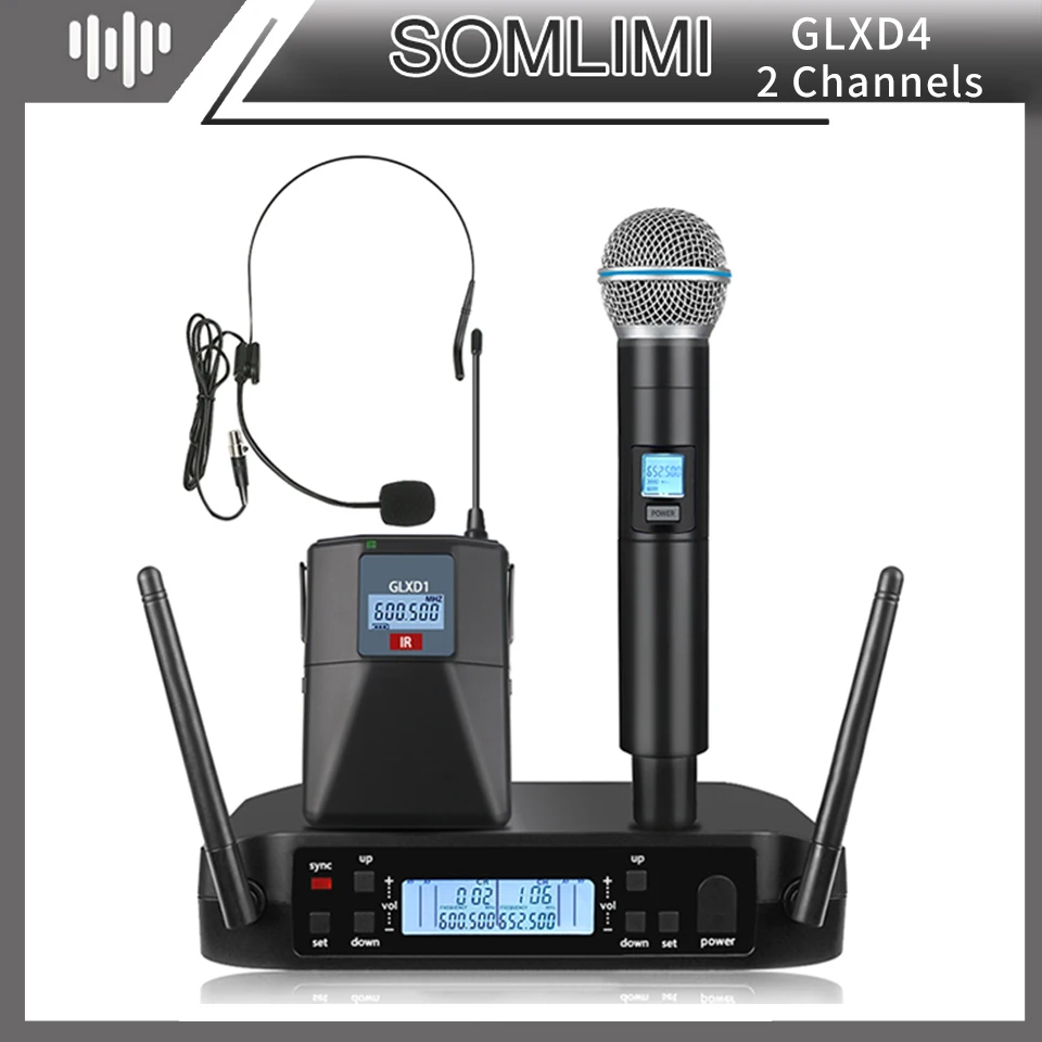 슈어바늘 SOMLIMI 싱글 리시버 더블 핸드헬드 마이크, 핸드헬드 하이 퀄리티, 600-699MHz 슈어바늘 SOMLIMI 싱글 리시버 더블 핸드헬드 마이크, 핸드헬드 하이 퀄리티, 600-699MHz