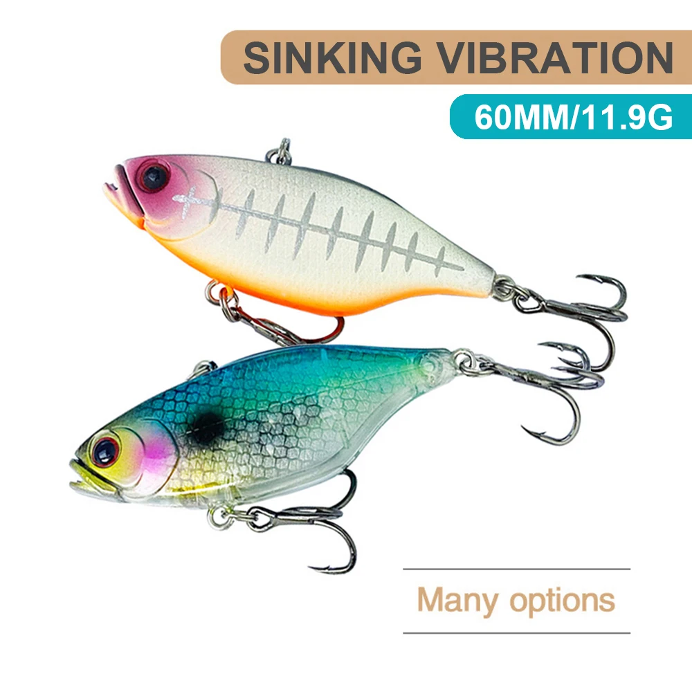 Description Picture 2 of item6cm 11.9g Fishing Lures Sinking VIB Wobbler Long Casting Vibration Artificial Hard Bait Jerkbait Seawater Fishing Bass VIBE132