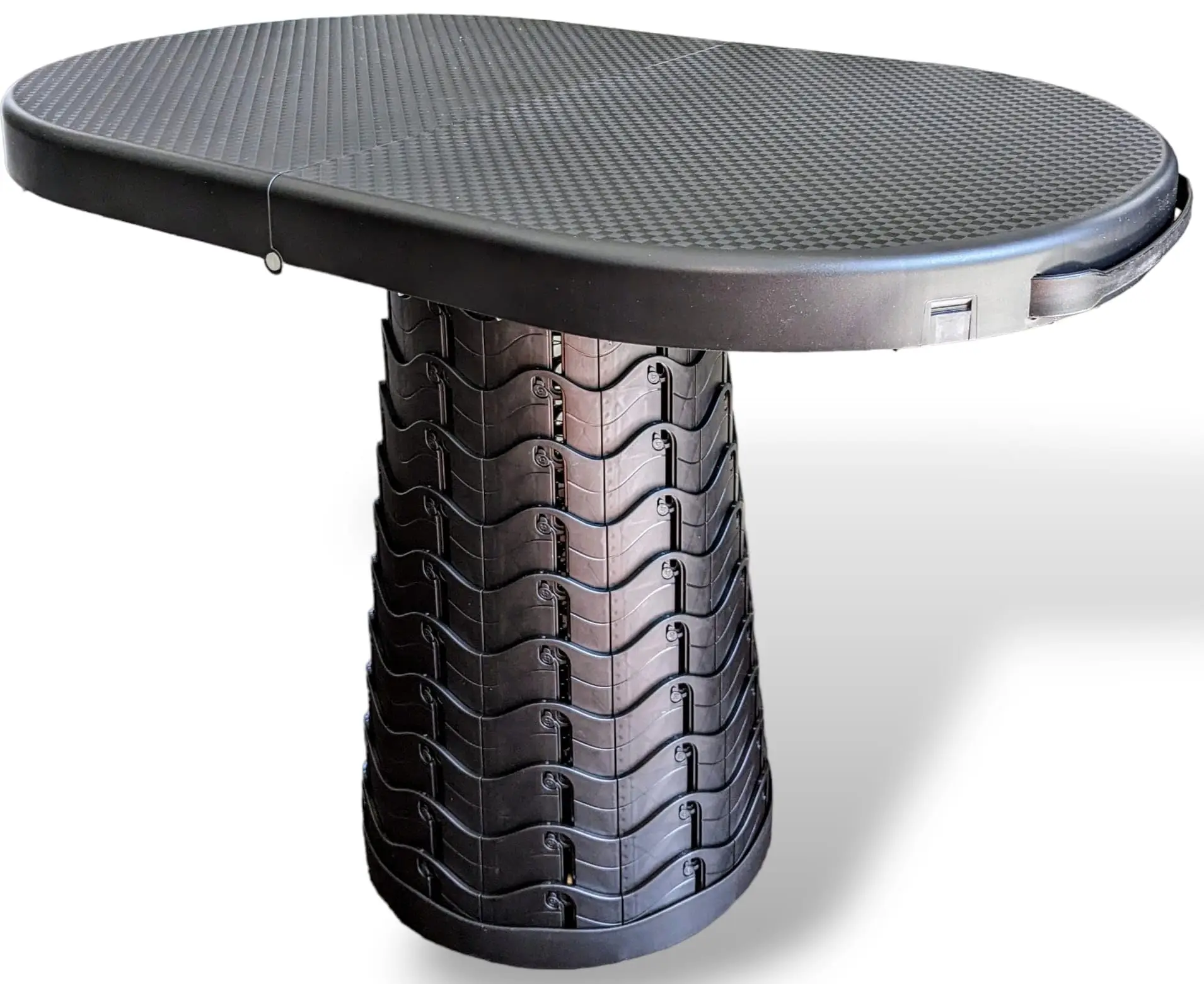 

Portable Stool with Table for Picnics, Camping, or Travel. Adjustable Telescopic Stool with Table Board, 2 in 1