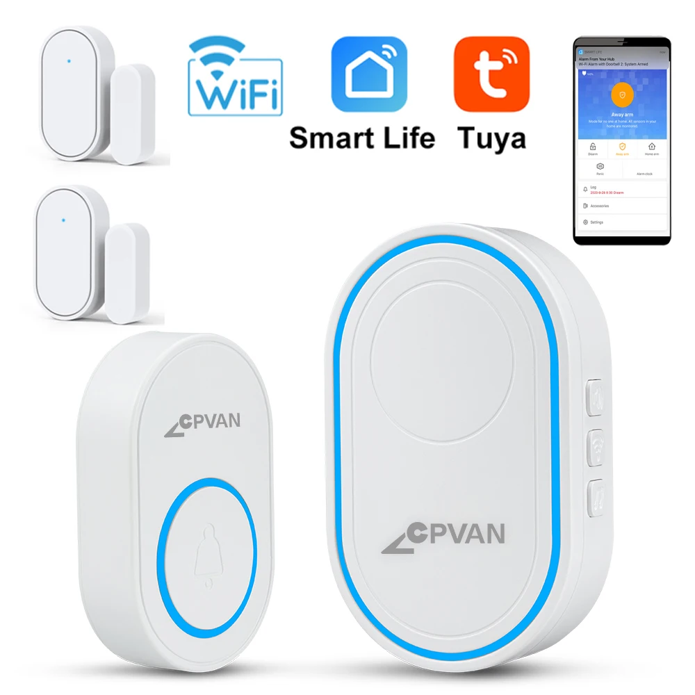 Waterproof Wireless Doorbell Tuya Smart Home Door Bell For Home Security Protect