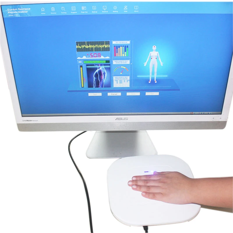 Portable Quantum Resonance Magnetic Analyzer Analytical Instrument Hand touch for Precise Detection of Human Health Indicators