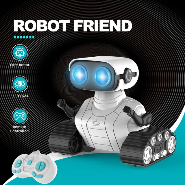 Ebo Robot Toys Rechargeable RC Robot For Kids Boys And Girls Remote Control Toy With Music And LED Eyes Gift For Children's 2