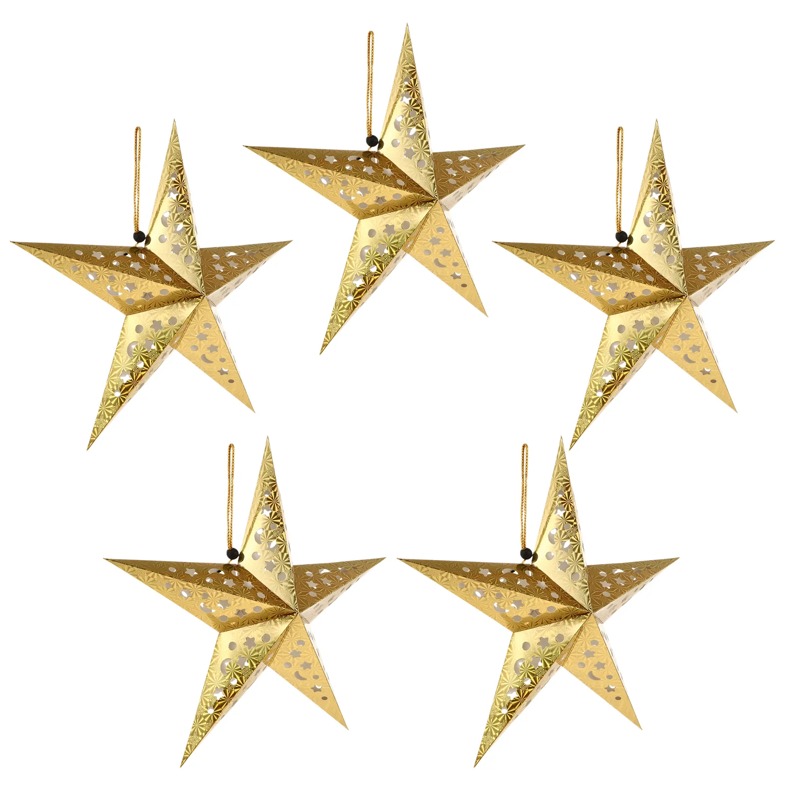 

Paper Lampshade 5 Pointed Star 45cm Christmas Pentagram Star Ornament 3D Paper Star Lampshade For Holiday Wedding
