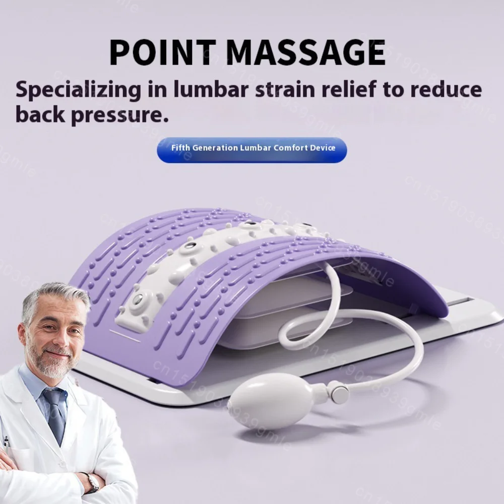 Back Stretcher Airbag Lumbar Neck Support Spine Pain Relief for Posture Correction Waist Muscle Relax Cervical Massager