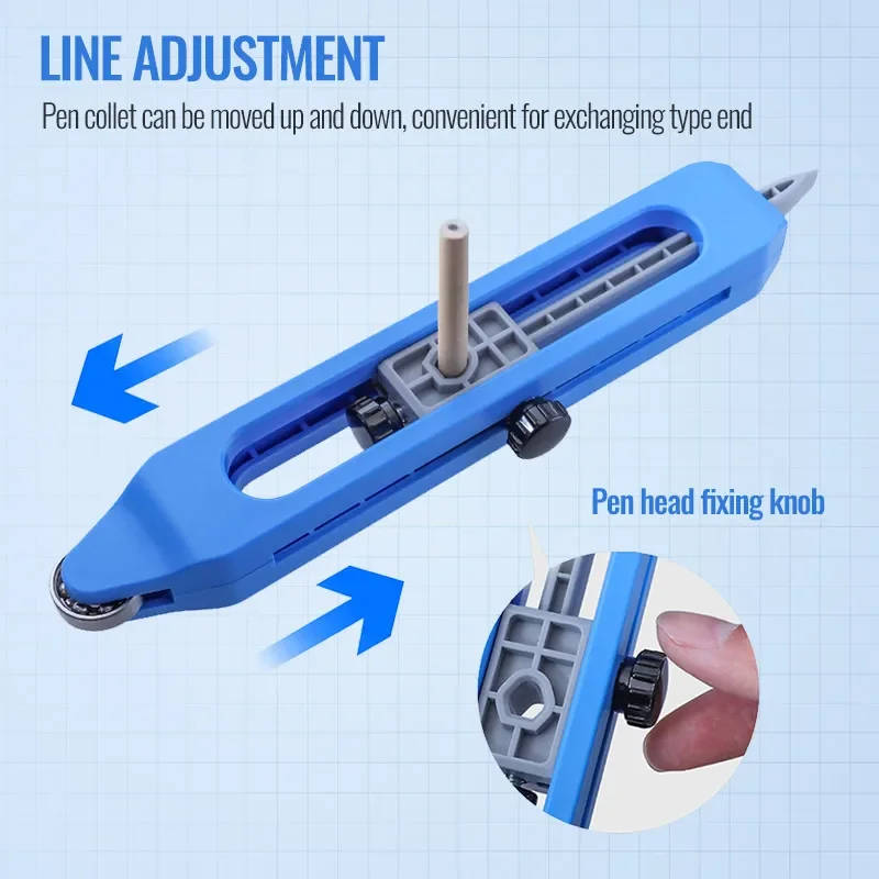 

Precise Contour Gauge With Lock Adjustable Profile Scribing Ruler Woodworking Scribe Gauge Line Maker Measuring Tool Escribir