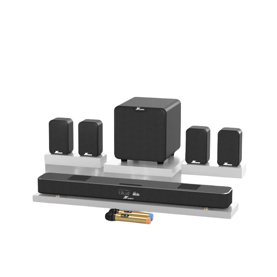 Karaoke Wireless Di Alta Qualità Blue-Tooth Surround Karaoke Soundbar Speaker 5.1 Sistema Home Theater