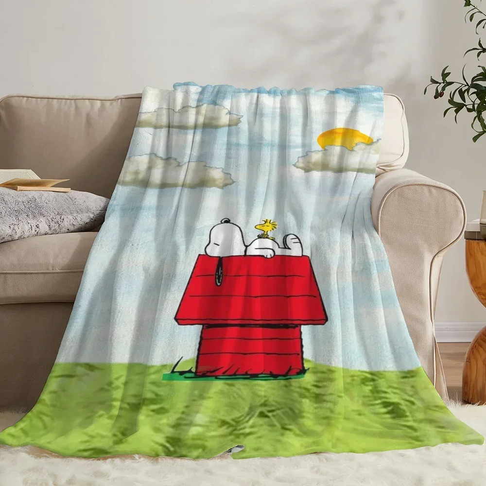 Snoopy Cooling Blanket Plaid Throw Blankets and Blankets for Baby Home and Decoration Summer Comforter Bedspread on the Bed Sofa 3