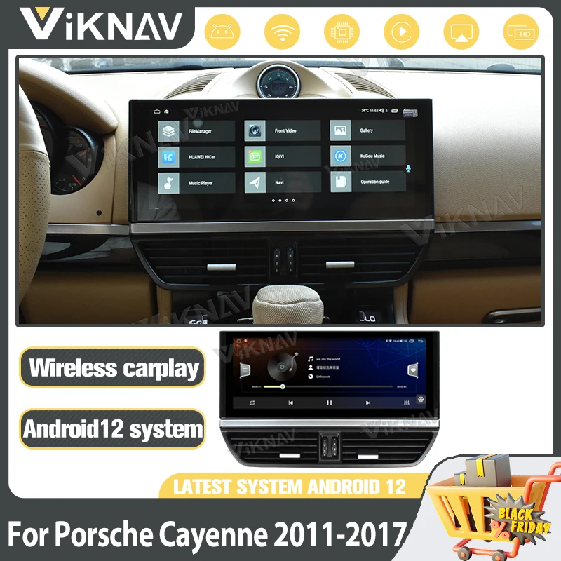 

8Core Android 12 Vehicle Stereo For PORSCHE CAYENNE 2011-2017 Carplay Radio Car Multimedia Player GPS Navigation Auto Stereo