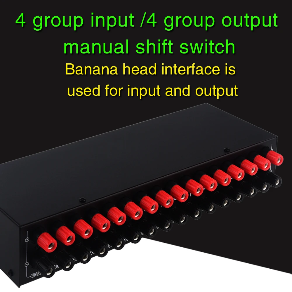 4 Input 4 output Power Amplifier Speaker Selector Switcher Speaker