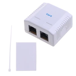 CAT6 RJ45 Ethernet Keystone Coupler Connector Fem to Fem CAT6 Dual Jack 8P8C Extender Network Cable Inline Modular P9JB