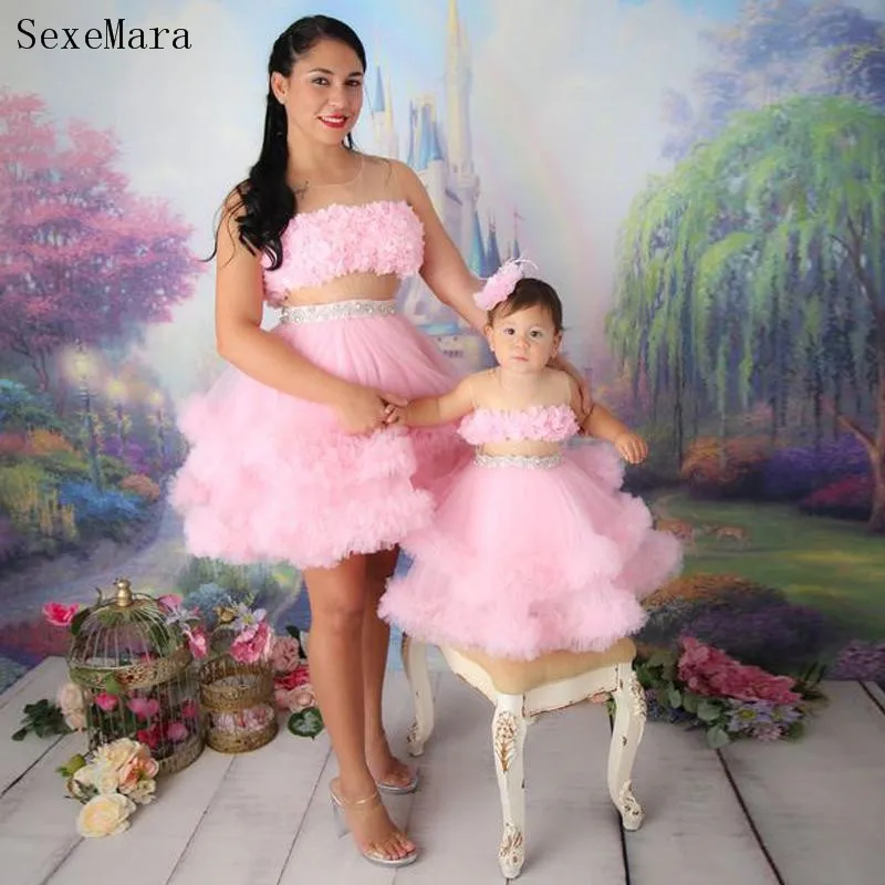 Frustrante Consciente idioma Vestido de flores rosa para madre e hija, vestidos a juego, nueva  colección, evento especial, hecho a medida _ - AliExpress Mobile