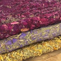 Bâtons à mâcher en forme de lapin, 6 pièces/ensemble, mélange de fleurs naturelles, jouets à mâcher, friandises pour lapin, chinchilla, overd'inde, hamster, collations molaires 5