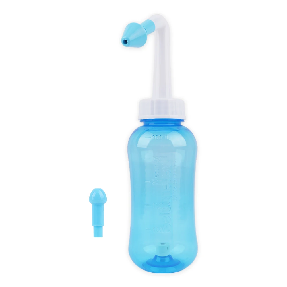 Multi-Size Nasal Rinse Bottle & Cleaner with Nose Protector