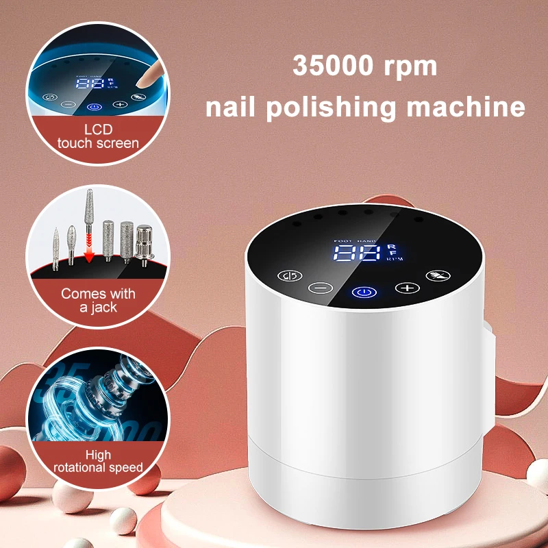 

35000RPM Electric Nail Drill Machine Professional EU/US Manicure Pedicure Milling Cutter Bits Set Nails Gel Polish Removing Tool