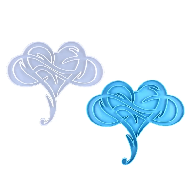 

Semi-stereoscopic Heart Wall Ornaments Drop Mold Diy Wall Pendant Desktop Decoration Epoxy Silicone Mold