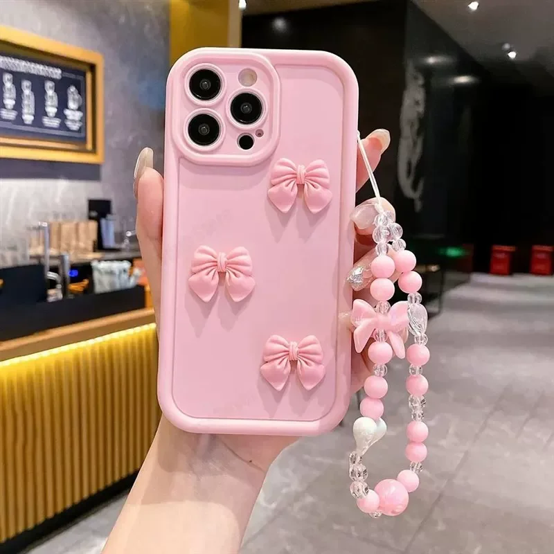 3D Butterfly Hand Strap Shockproof Phone Cover