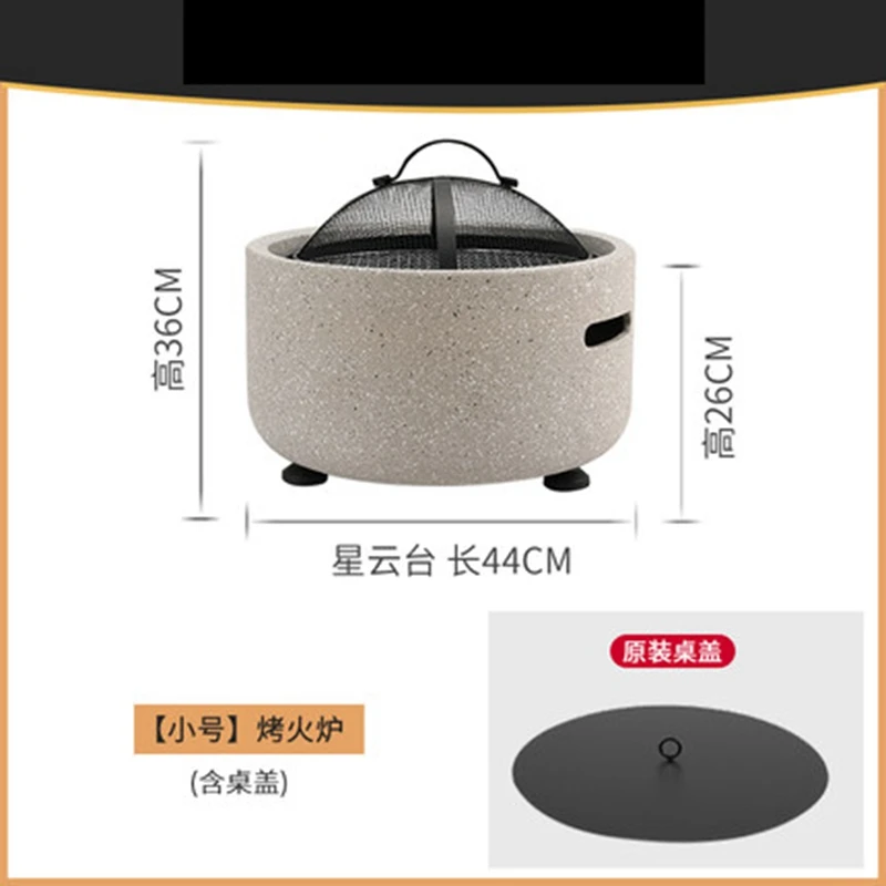 Small size courtyard barbecue stove villa charcoal heating stove outdoor barbecue stove home brazier indoor charcoal brazier images - 6