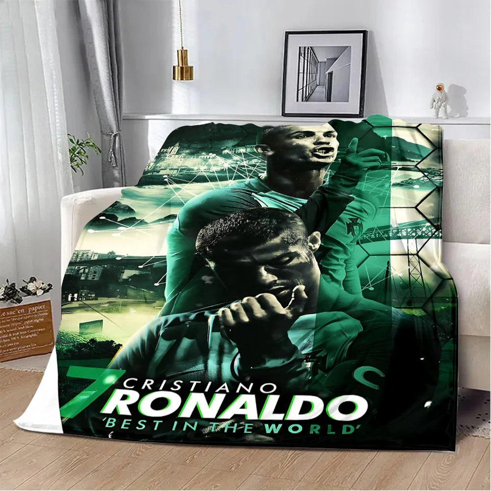 Printed Blanket Football star CR7 R-RonaldoS Blankets Warm Blanket Soft and Comfortable Blanket Home Travel Birthday Gift 5
