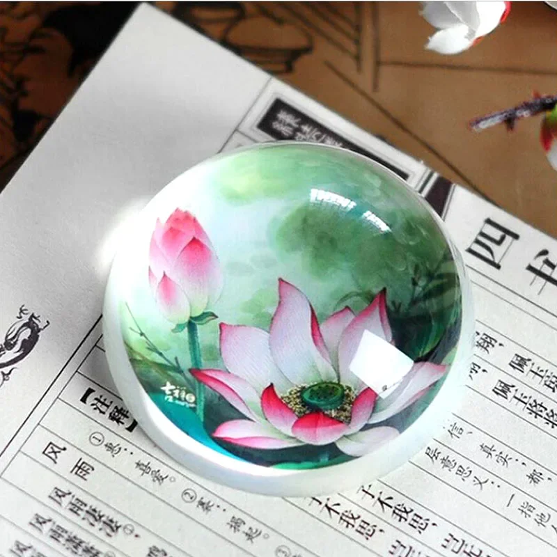 Crystal Hemisphere Glass Half Ball ornament crafts miniature figurines miniature ornament crystal ornament crystal stone ornament glass ornament For Paperweight Quartz Sphere Magnifiers Home Decoration
