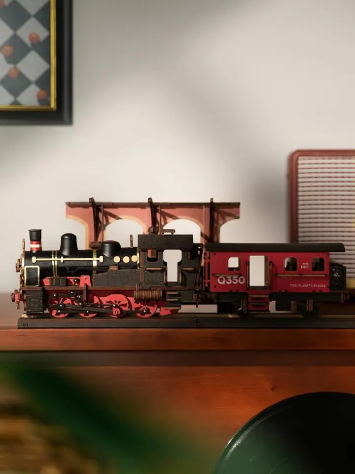 DIY 3D Wooden Steam Train Model Kit