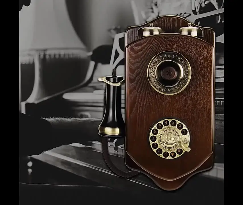 Telefono Da Parete Vintage In Metallo – Stile Retrò Con Suoneria Meccanica – Volume Regolabile – Impermeabile – Per Casa, Bar, Ufficio - 5