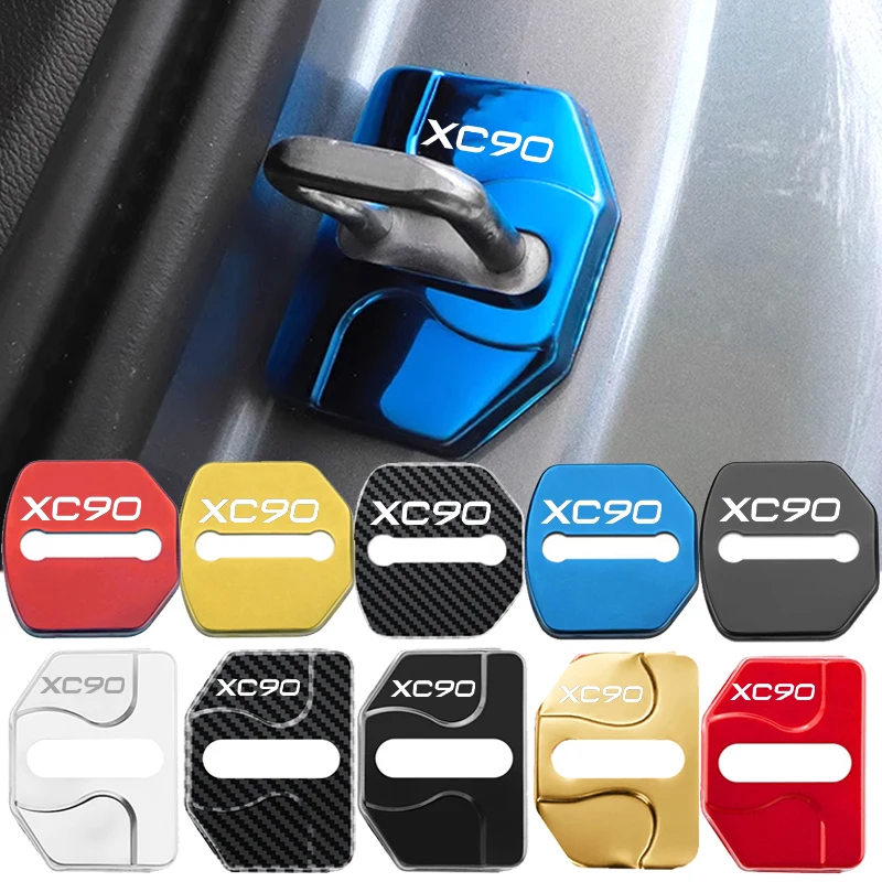 

4 шт., наклейки на дверной замок для Volvo XC90