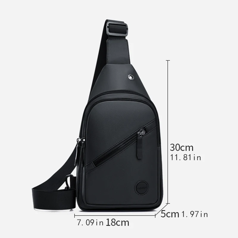 Men's Chest Bag - Suitable for outdoor sports, cycling, and daily commuting, adjustable shoulder bag, crossbody bag