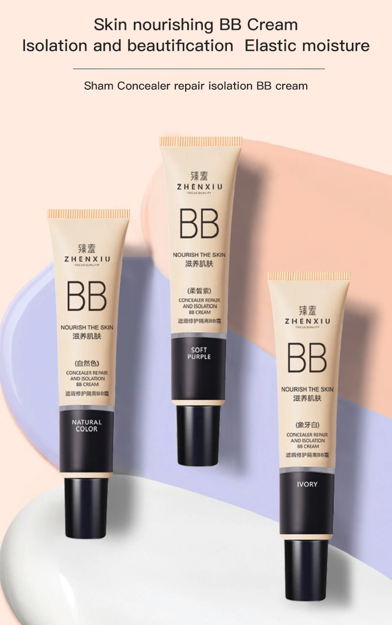 Description Picture 5 of itemBB Cream Face Full Concealer Brighten Makeup Base CC Cream Longlasting Liquid Foundation Cream for Waterproof Face High Coverage