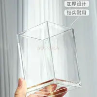 1pcs Pen holder storage box, simple style, multifunctional stationery, transparent acrylic desktop bucket 1