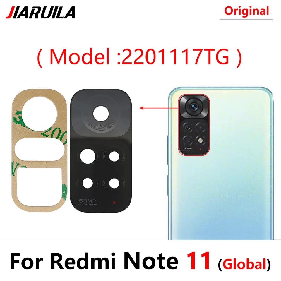 Kit Vetro Fotocamera Posteriore Per Xiaomi Mi 11 | 2 Pezzi Con Strumenti Riparazione, Adesivo, Pinzette, Originale HD