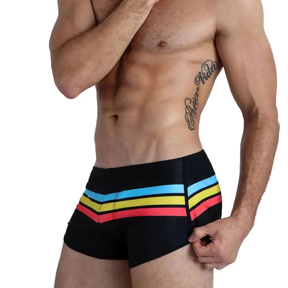 Mens Swimsuit Swim Trunks Strip Swimwear Surf Beach Shorts Quick Dry Brief Boxer Bathing Suits Beachwear Boardshort Underwear swim trunks boxer shorts swim shorts men underwear