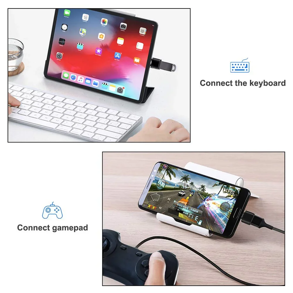Mini USB C to USB 3.0 OTG Adapter Male Type-C Female Data Connector For MacBook Pro Air iPad Mini 6 Pro Type-C Device 5Gbps