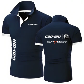 Polo da uomo Can Am Team Motociclette Polo a maniche corte Estate Moto F1 CanAm Team Streetwear Top casual