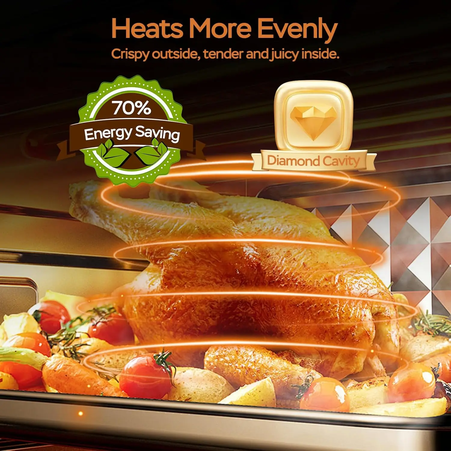 Air Fryer Toaster Oven, 4 Slice Toaster Airfryer Countertop Oven, Electric Hot Oven 6